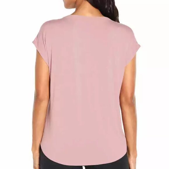 Banana Republic Ladies' Short Sleeve V-Neck Size S Pink Mauve - Picture 4 of 4